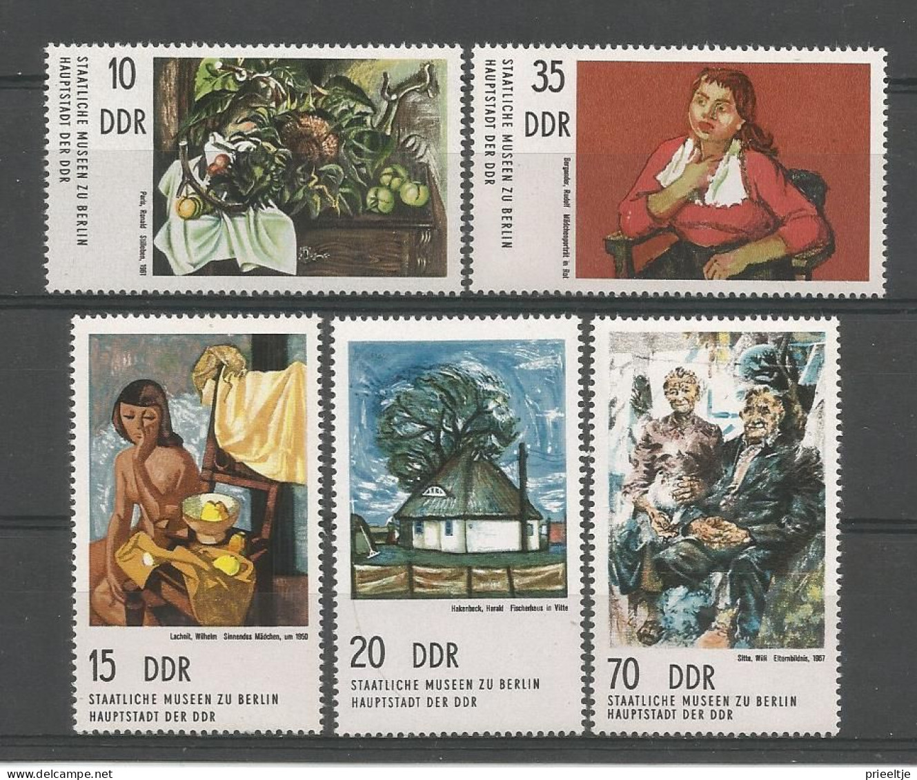 DDR 1974 Paintings Y.T. 1682/1686 ** - Unused Stamps