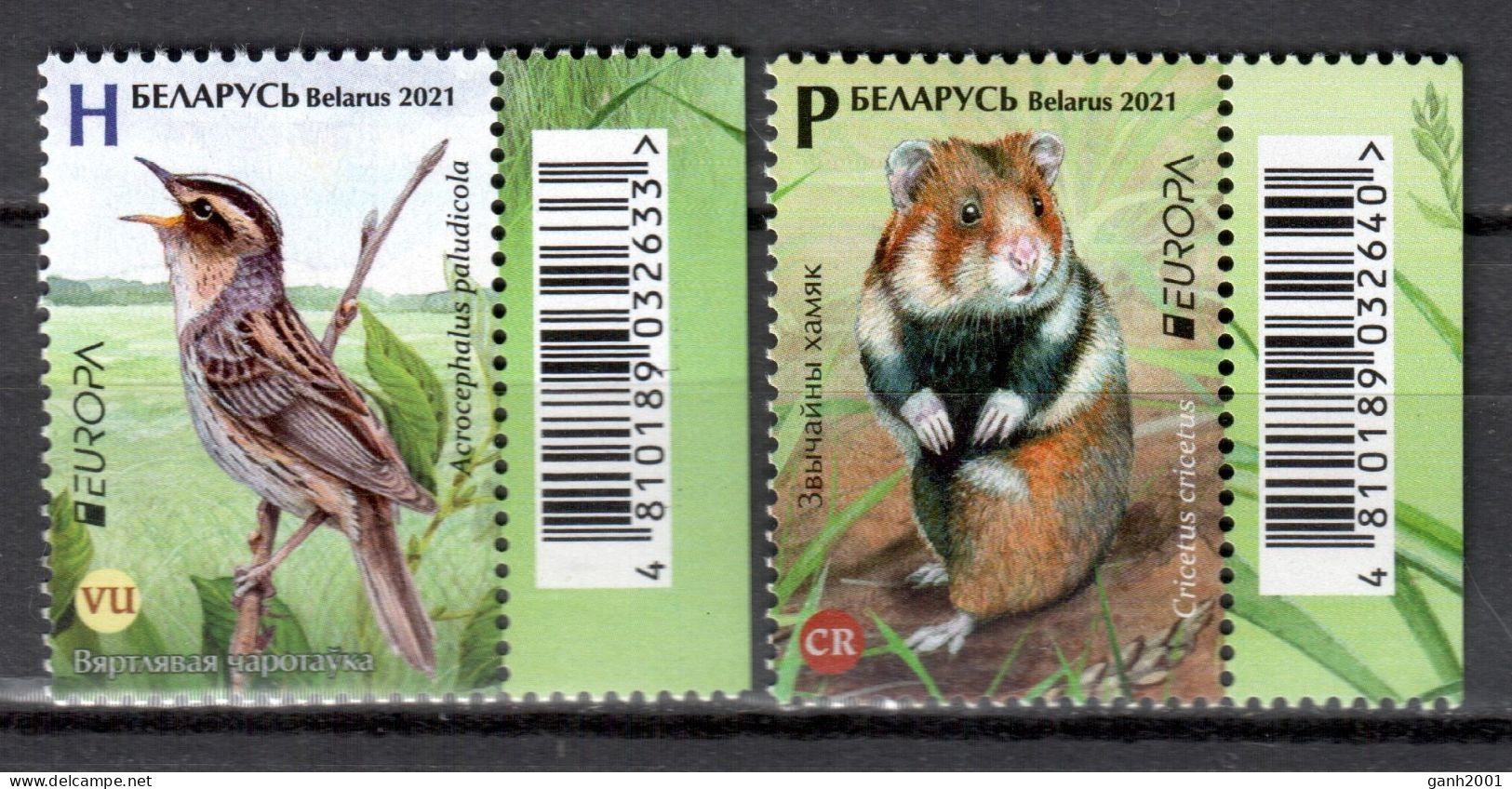 Belarus 2021 Bielorrusia / Birds Europa CEPT Mammals MNH Vögel Säugetiere Aves Mamíferos / Cu22434  38-1 - Sonstige & Ohne Zuordnung