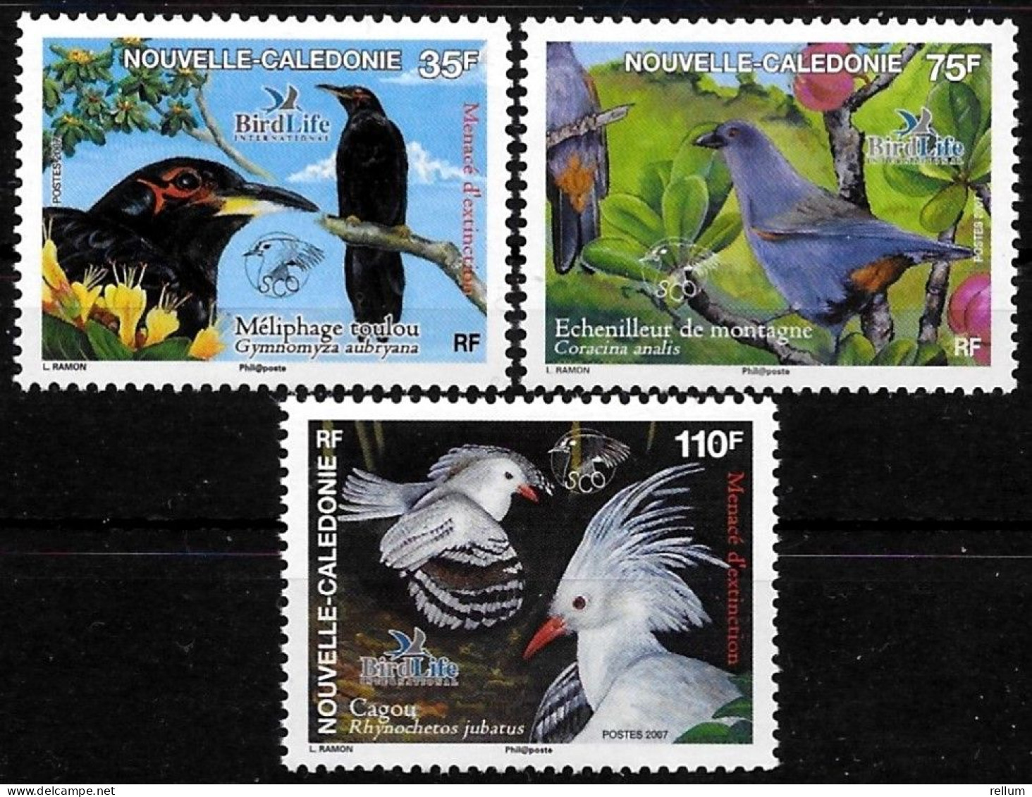 Nouvelle Calédonie 2007 - Yvert Et Tellier Nr. 1004/1006 - Michel Nr. 1421/1423 ** - Unused Stamps