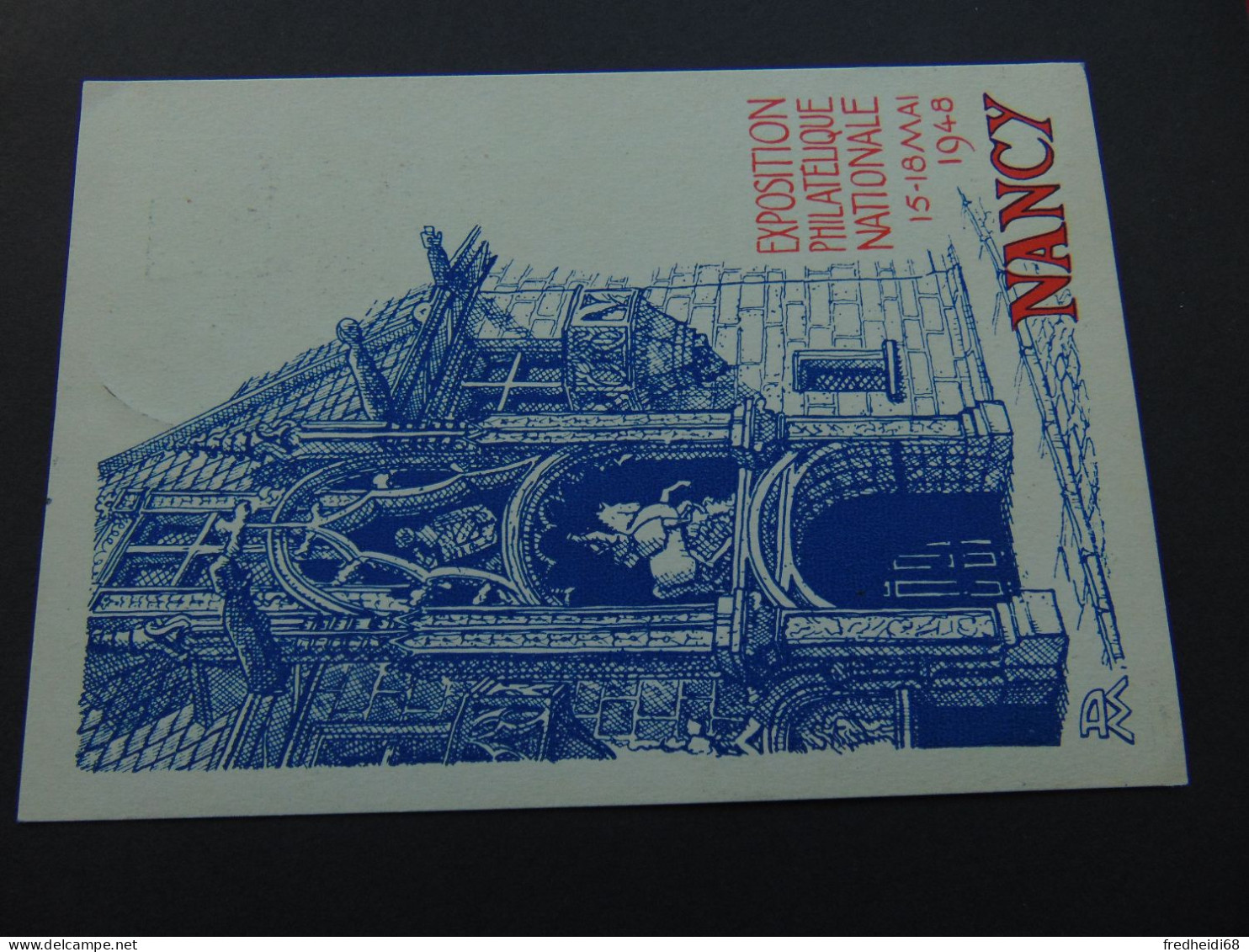 Carte Postale Au Type Marianne De Gandon à 3,00 Francs N°. D1a (Storch) Oblitérée Expo Philatélique De Nancy - Postales Tipos Y (antes De 1995)