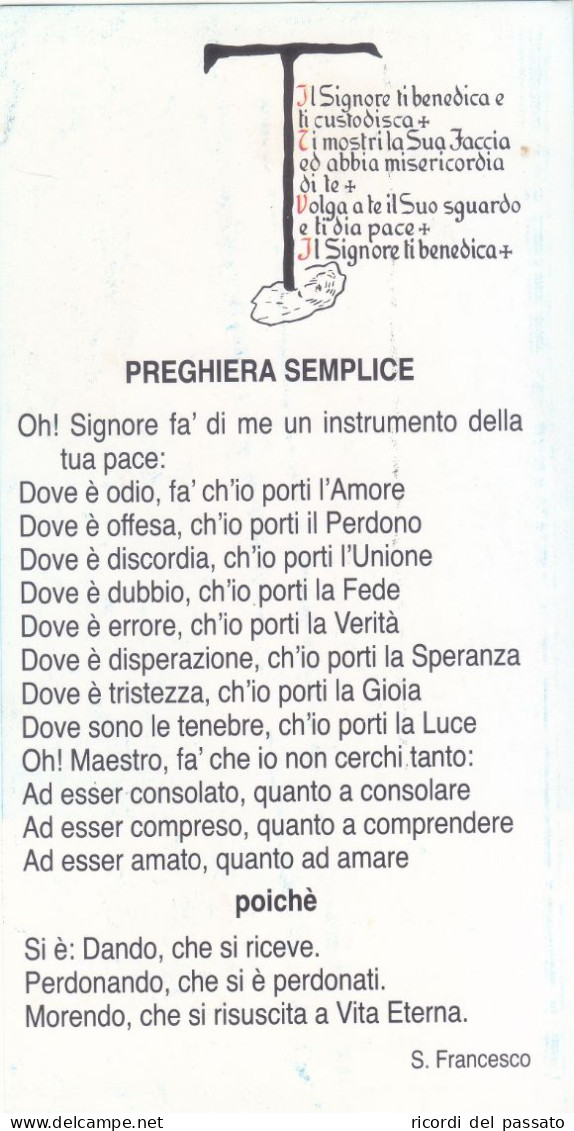 Santino Ricordo Il Nuovo Parroco P.fedele Fiasconaro - Palermo 1997 - Imágenes Religiosas