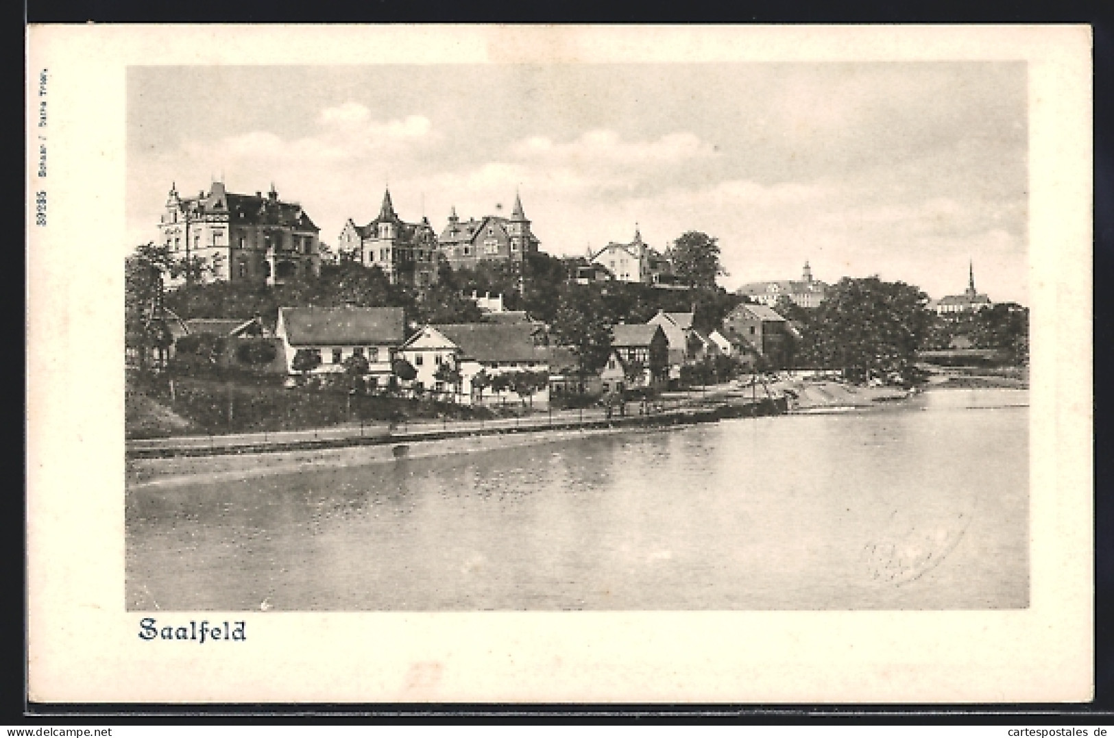 AK Saalfeld / Saale, Ortsansicht Vom Wasser Aus  - Saalfeld