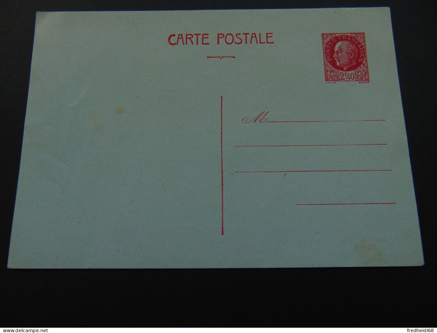 Carte Postale Au Type Pétain à 2,40 Francs N°. H1 (Storch) Neuve - Standard Postcards & Stamped On Demand (before 1995)