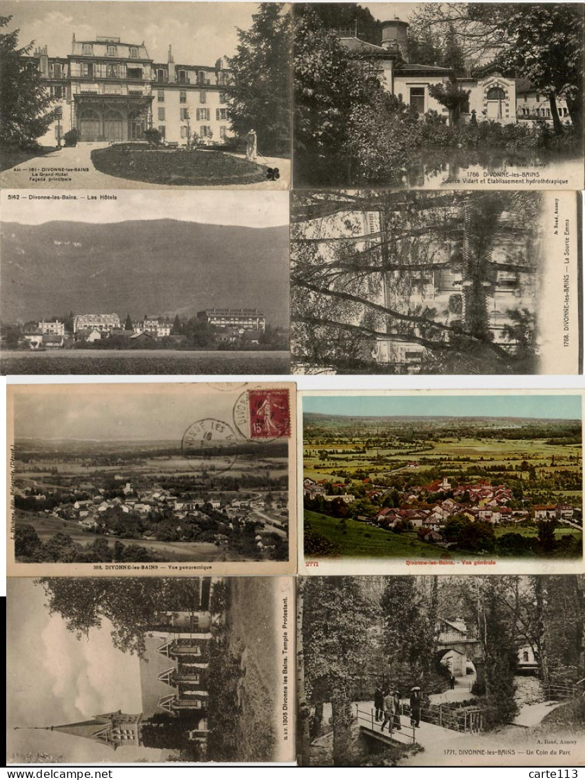 X CARTES POSTALES ANCIENNES - DIVONNE LES BAINS - AIN - 1901-1940