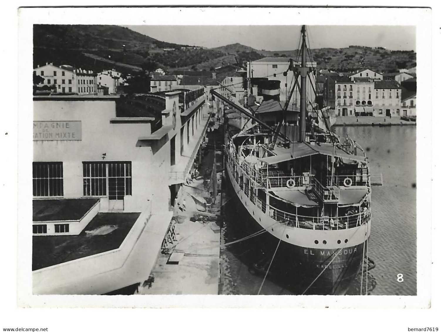 Photo Ancienne -  66  Port Vendres -  Bateau Paquebot El Mansour Marseille - Luoghi