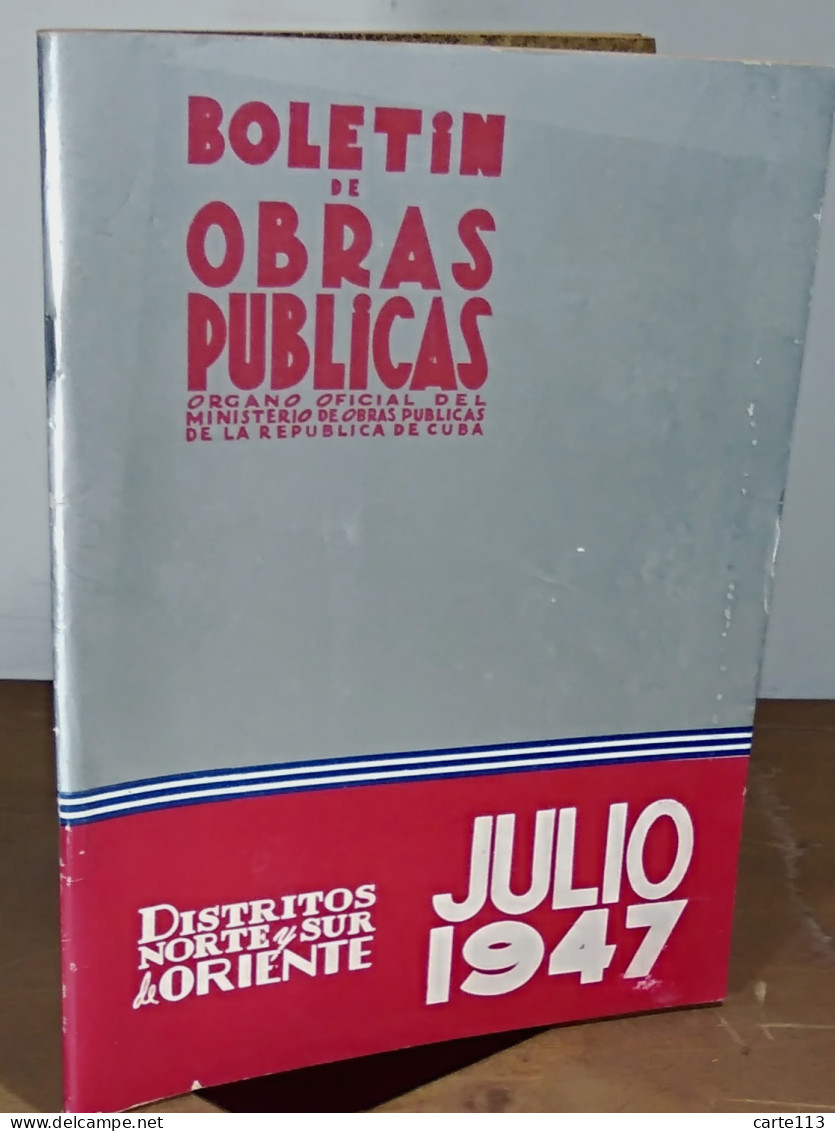 COLLECTIF  - BOLETIN DE OBRAS PUBLICAS - CUBA - DISTRITOS NORTE Y SUR DE ORIENTE - - Other & Unclassified