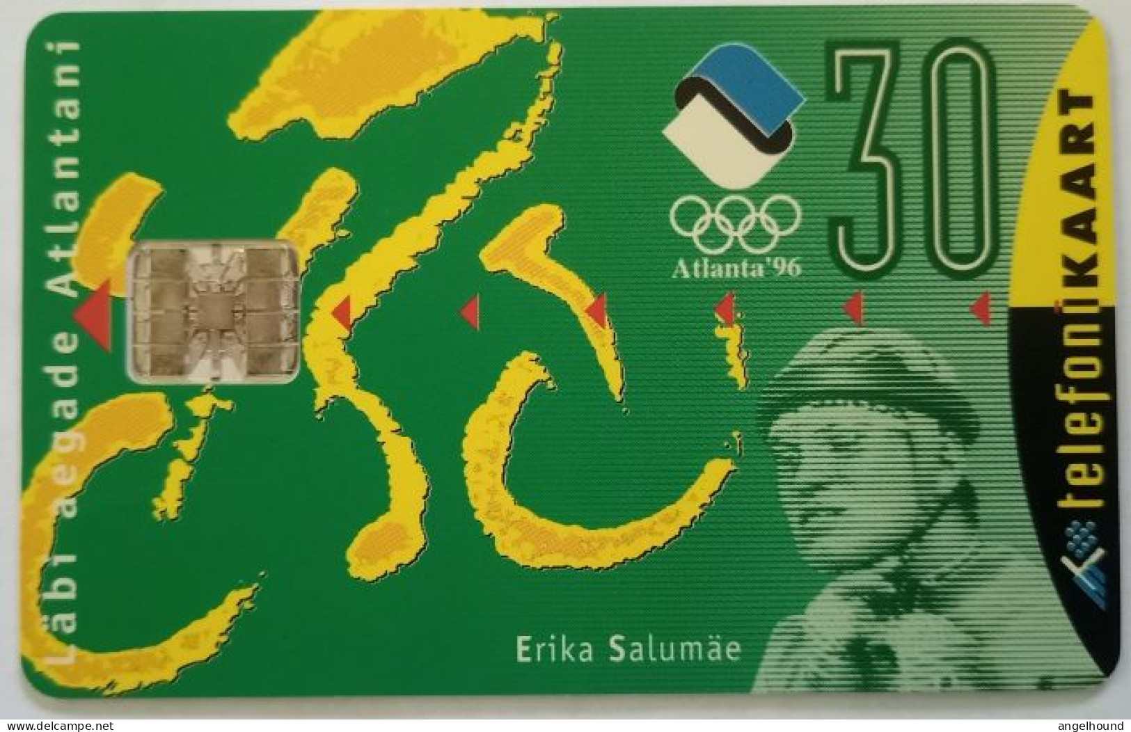 Estonia 30 Kr. Chip Card Erika Salumae - Estonie