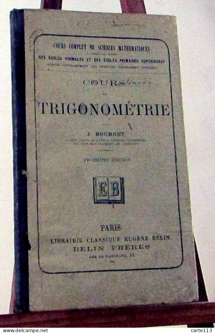 BOURGET Justin - COURS DE TRIGONOMETRIE - 1801-1900