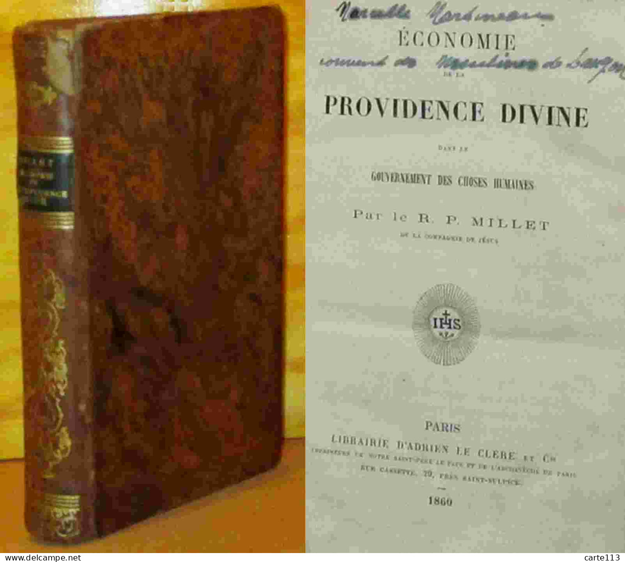 MILLET Jacques-Nicolas-Thomas - ECONOMIE DE LA PROVIDENCE DIVINE DANS LE GOUVERNEMENT DES CHOSES HUMA - 1801-1900