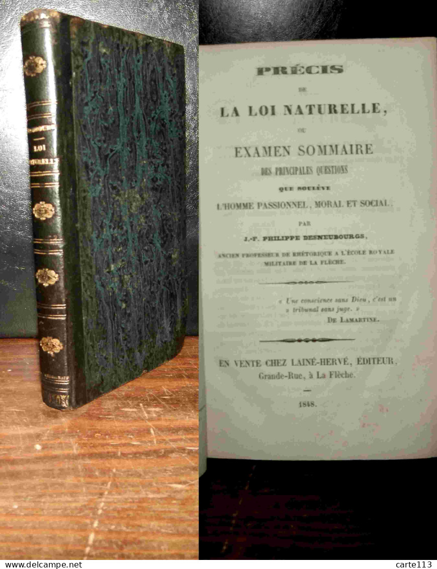 DESNEUFBOURGS J.F.Philippe - PRECIS DE LA LOI NATURELLE - 1801-1900