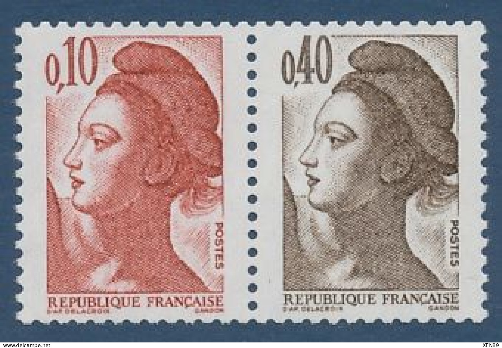 1982 - 2179a - Paire Provenant Du Carnet 1501 - 1982-1990 Libertà Di Gandon