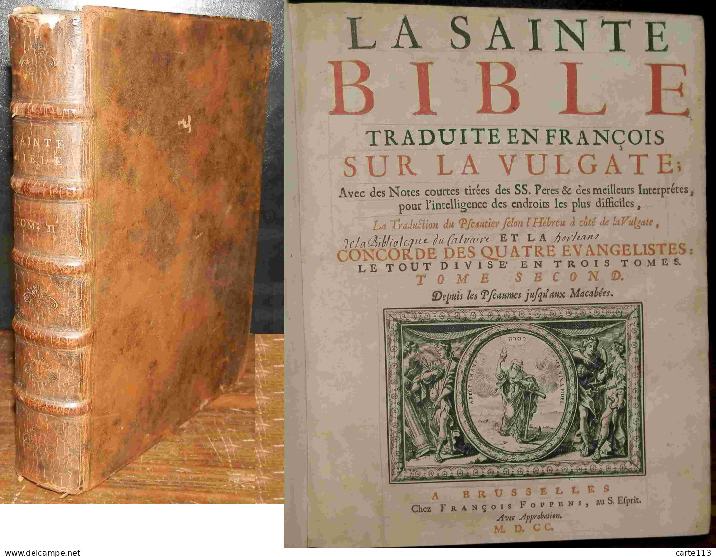 LEMAISTRE DE SACY Isaac - LA SAINTE BIBLE TRADUITE EN FRANCOIS SUR LA VULGATE - PARTIEL - Tot De 18de Eeuw