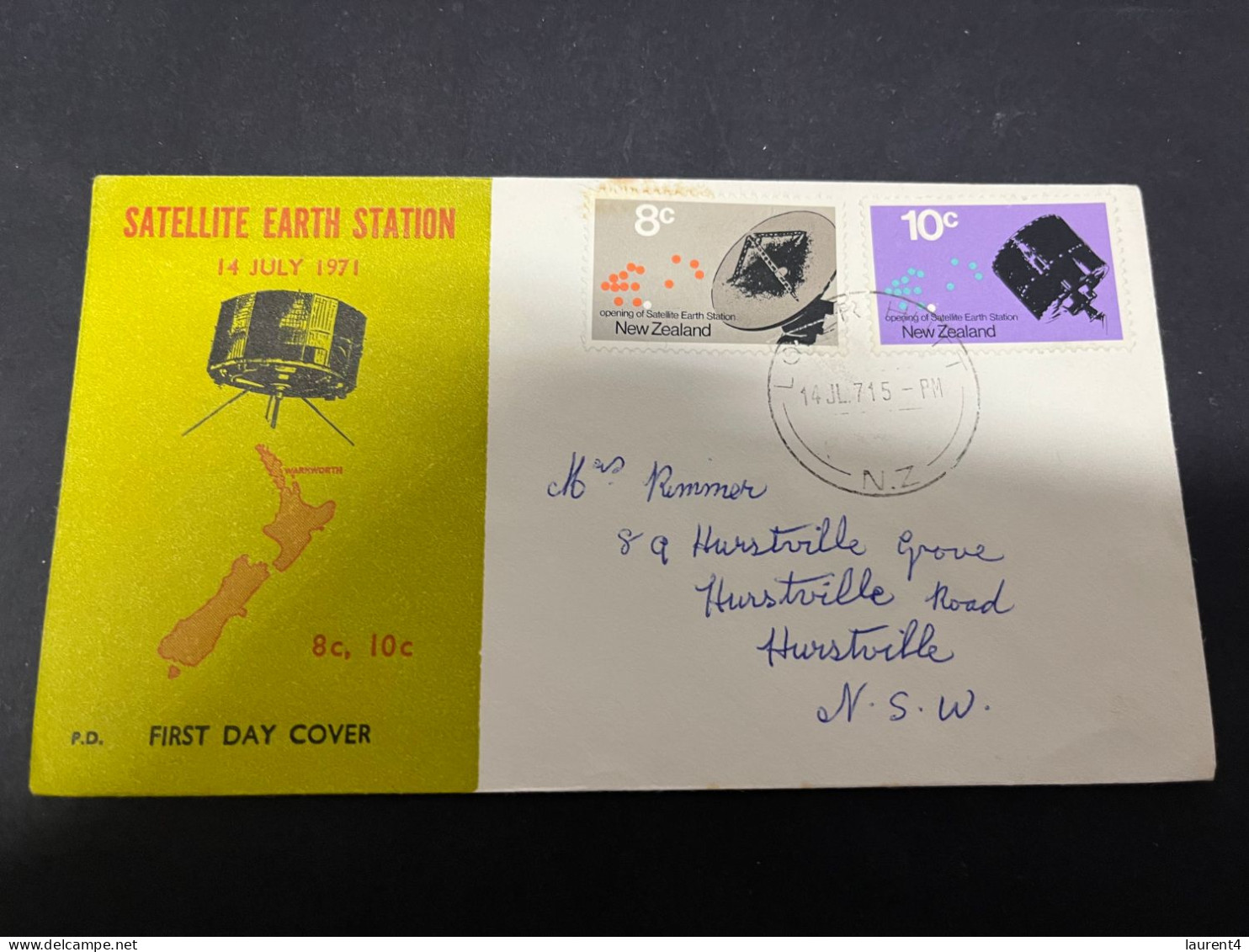 18-4-2024 (2 Z 24) FDC - New Zealand - Posted 1971 - Satellite Earth Station (2 Covers) - FDC