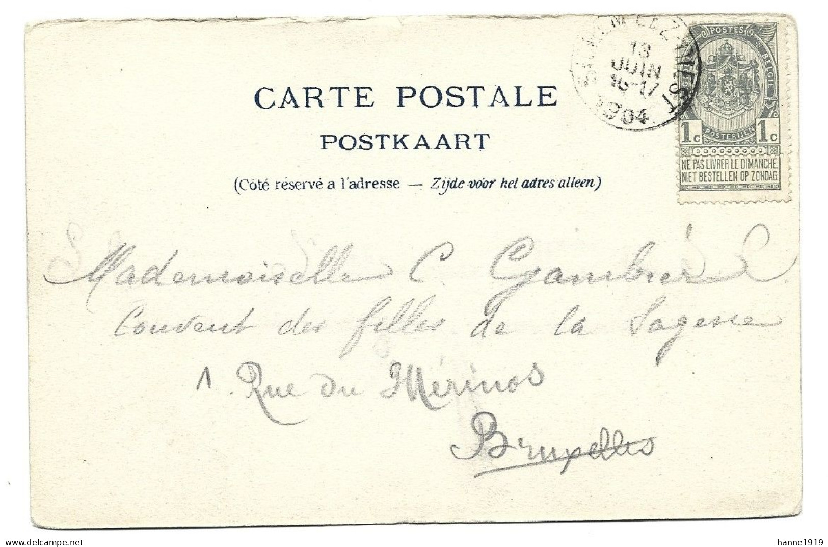 Averbode Prélature Briefstempel 1904 Sichem Lez Diest Htje - Scherpenheuvel-Zichem