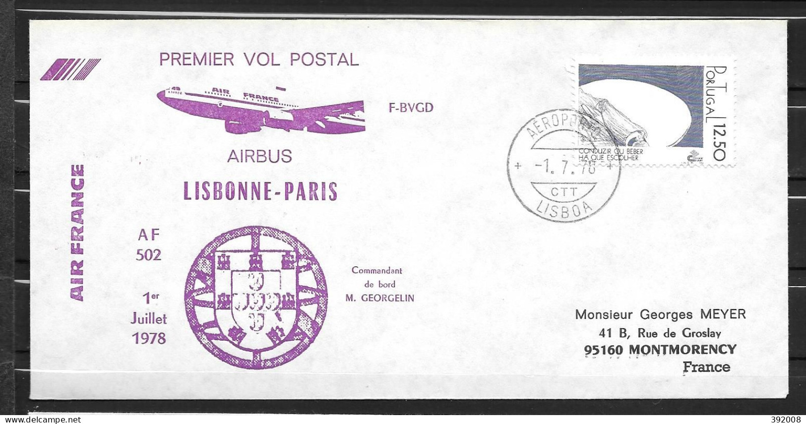 1978 - Airbus A 300 - Lisbonne Paris - 3 - Airplanes