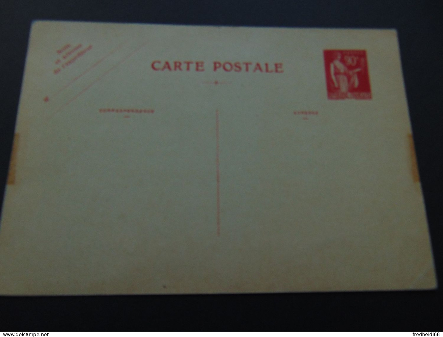 Carte Postale Au Type Paix à 90 Centimes N°. F1 (storch) Neuve - Cartes Postales Types Et TSC (avant 1995)