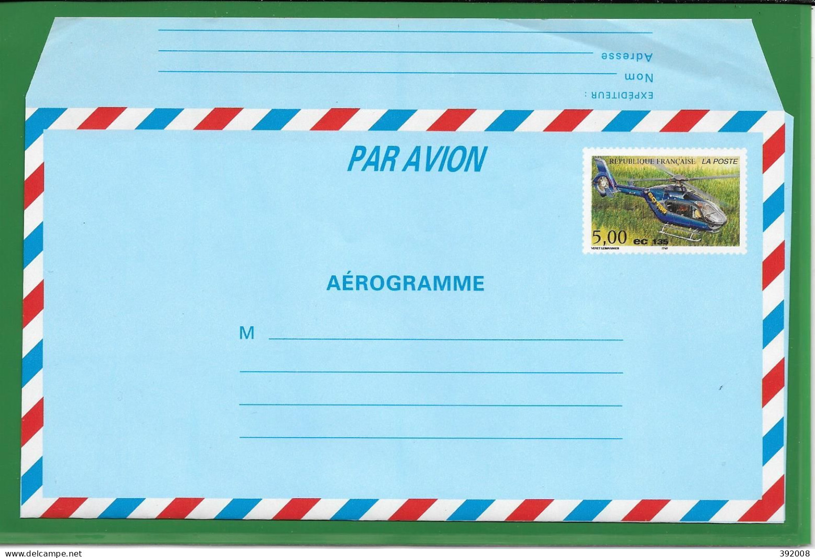 1996 - 1022** MNH - Hélicoptère Euroccopter EC 135 - 14 - Aerogramme