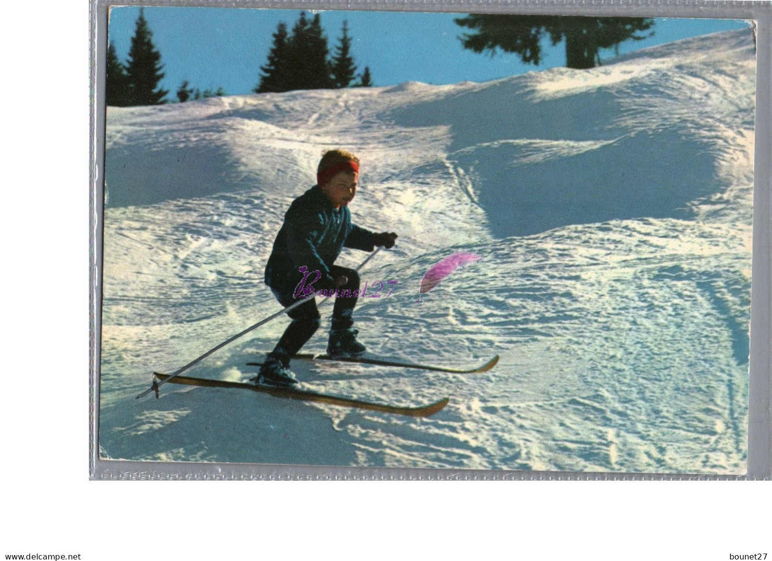 Théme Sport - Un Jeune Skieur Enfant Garçon Carte Vierge Ski - Winter Sports