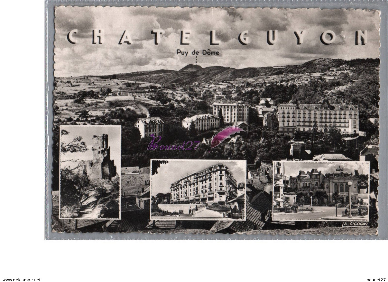 CHATELGUYON 63 CHATEL GUYON Vue Generale Chateau Tournoel Grand Hotel Et Source Yvonne Theatre - Châtel-Guyon