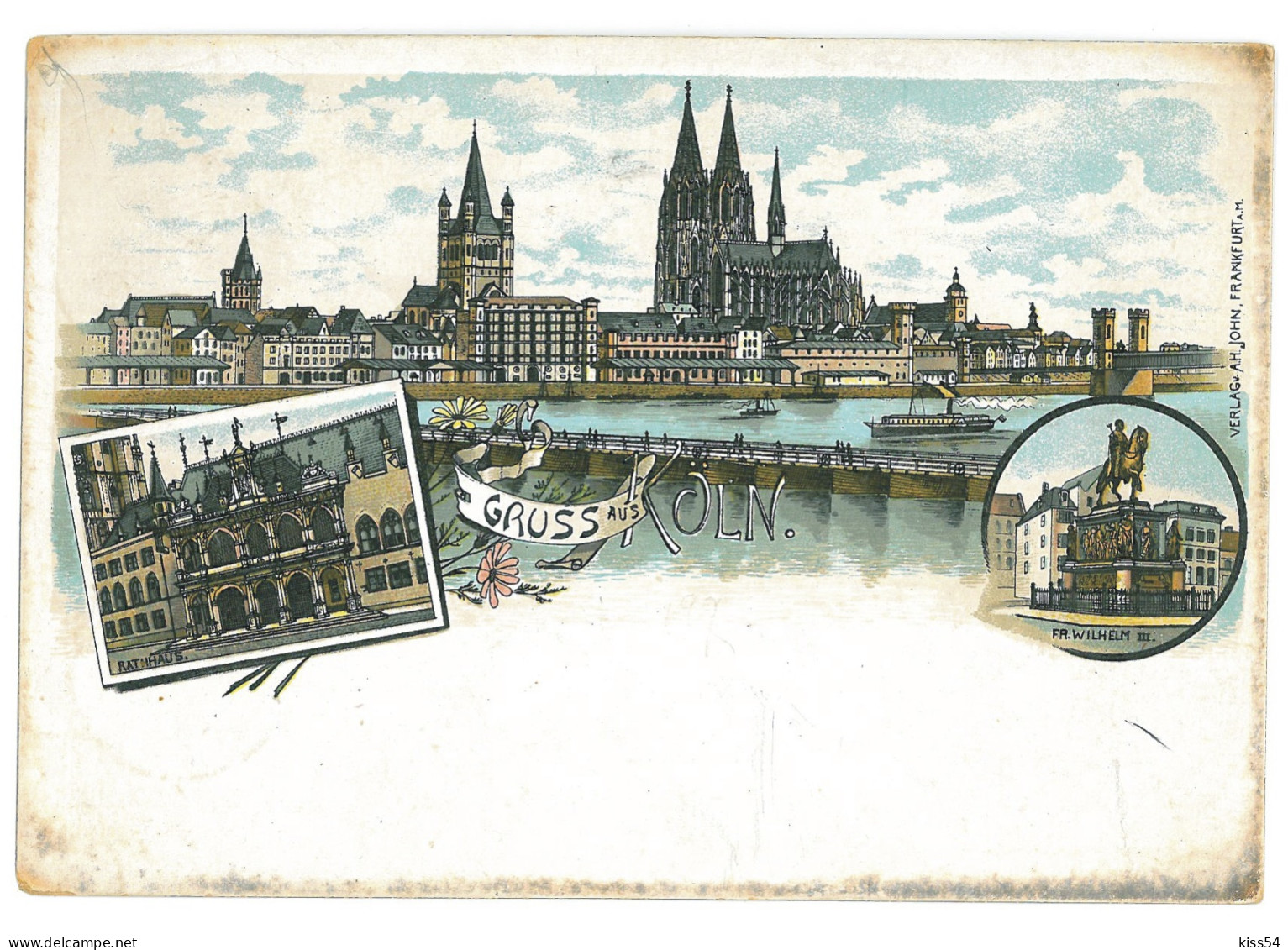 GER 20 - 16973 KOLN, Litho, Germany - Old Postcard - Used - 1898 - Köln