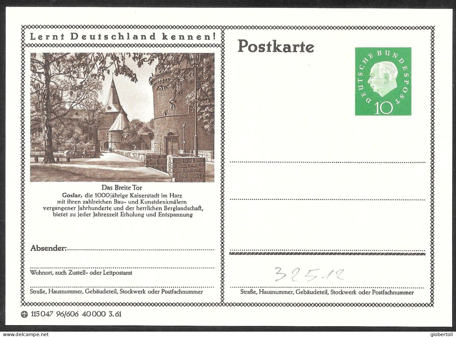 Germania/Germany/Allemagne: Intero, Stationery, Entier, Località Turistica, Tourist Location, Lieu Touristique - Sonstige & Ohne Zuordnung