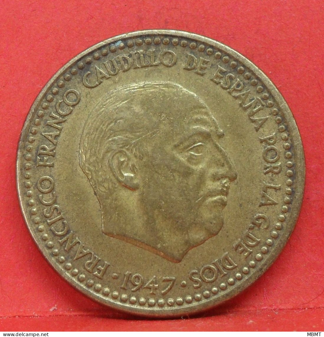 1 Peseta 1947 étoile 54 - TTB - Pièce Monnaie Espagne - Article N°2234 - 1 Peseta