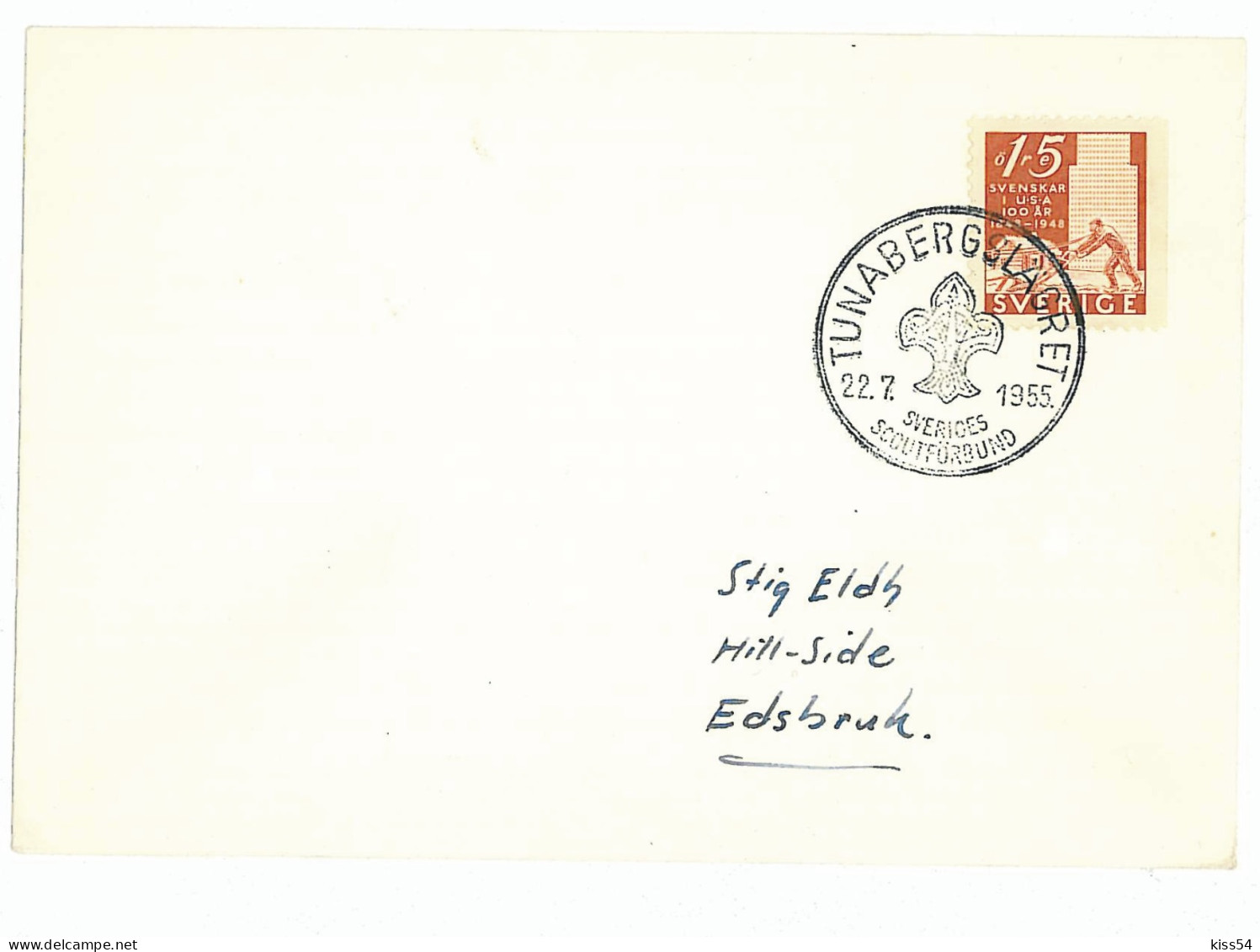 SC 49 - 55 SWEDEN, Scout - Cover - Used - 1955 - Lettres & Documents