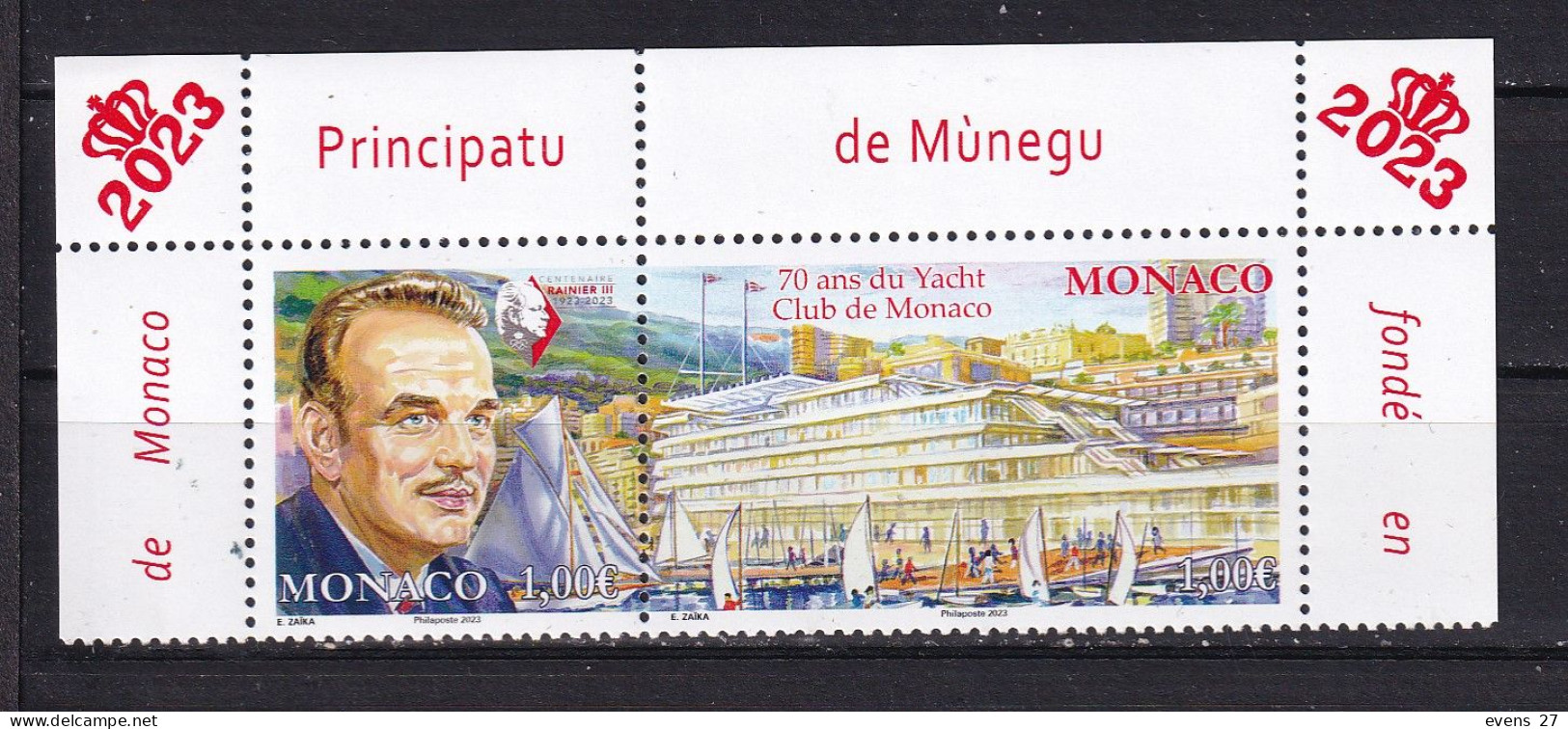 MONACO-2023-YACHT CLUB STRIP-MNH- - Nuevos