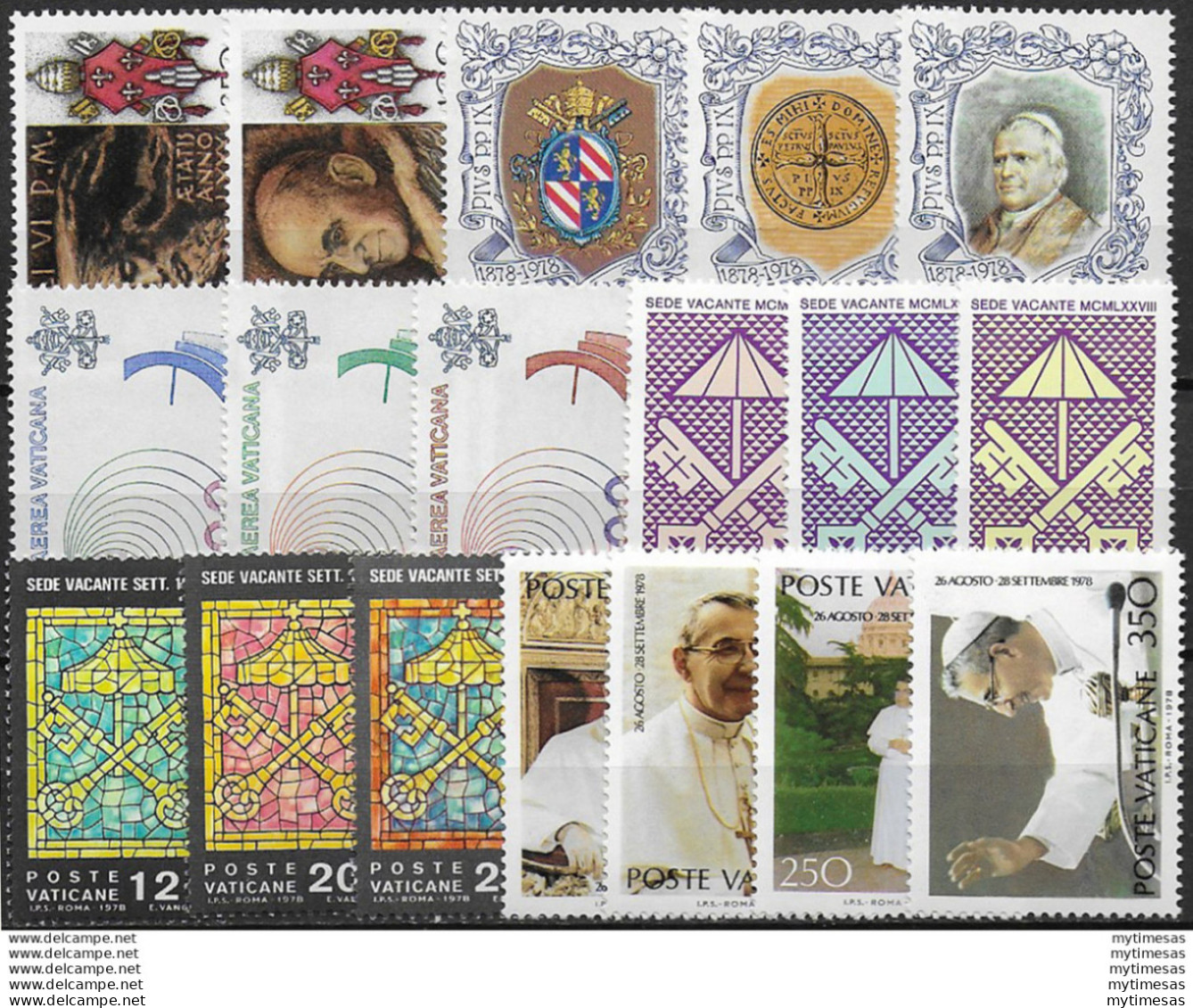 1978 Vaticano Annata Completa 18v. MNH - Otros & Sin Clasificación