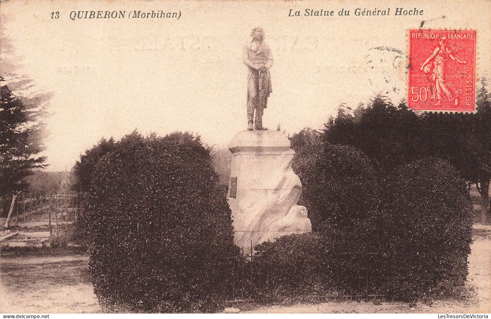 FRANCE - Quiberon (Morbihan) - Vue Sur La Statue Du Générale Hoche - Vue Générale - Carte Postale Ancienne - Quiberon