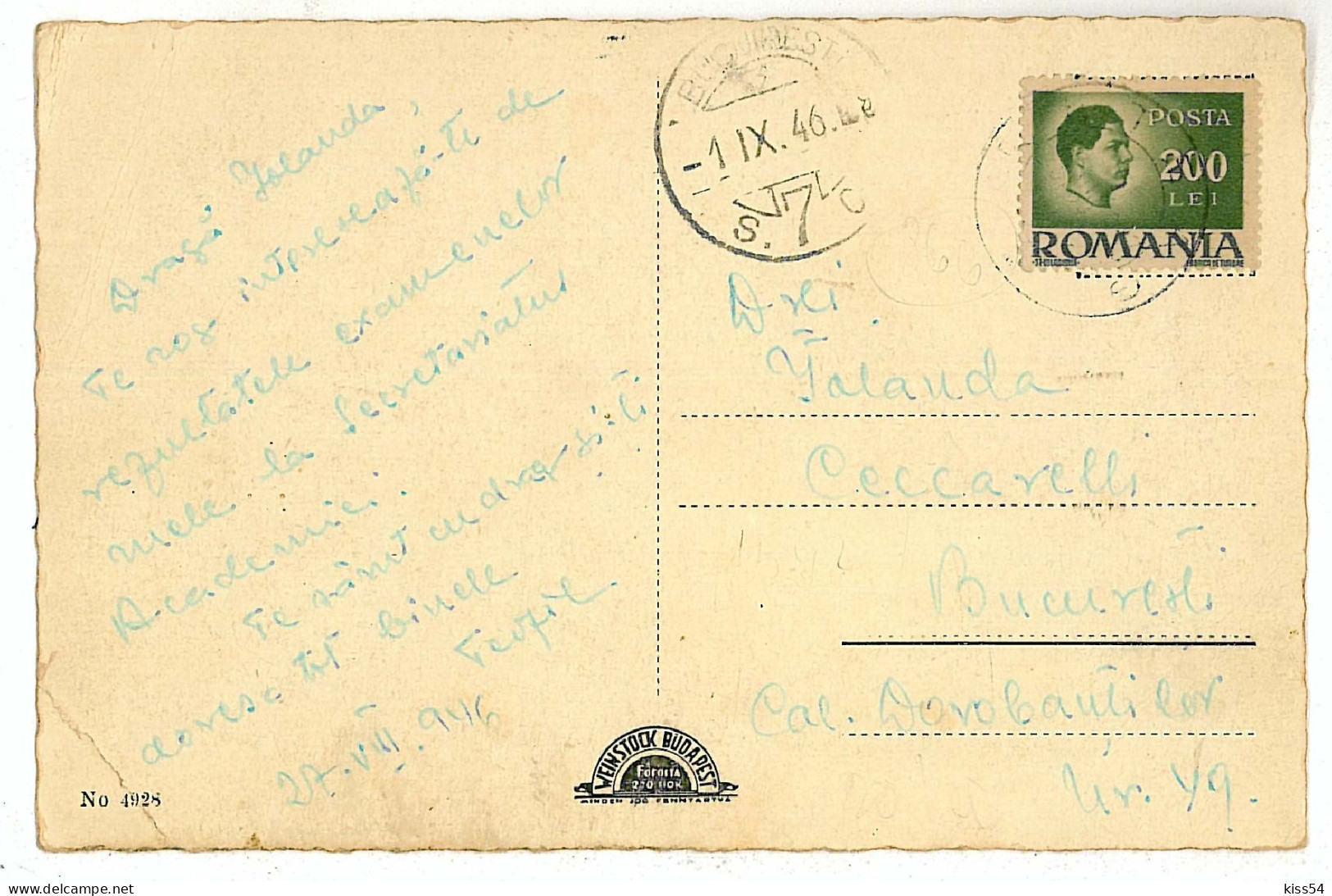 RO 36 - 866 DEJ, Cluj, Romania - Old Postcard - Used - 1946 - Rumänien