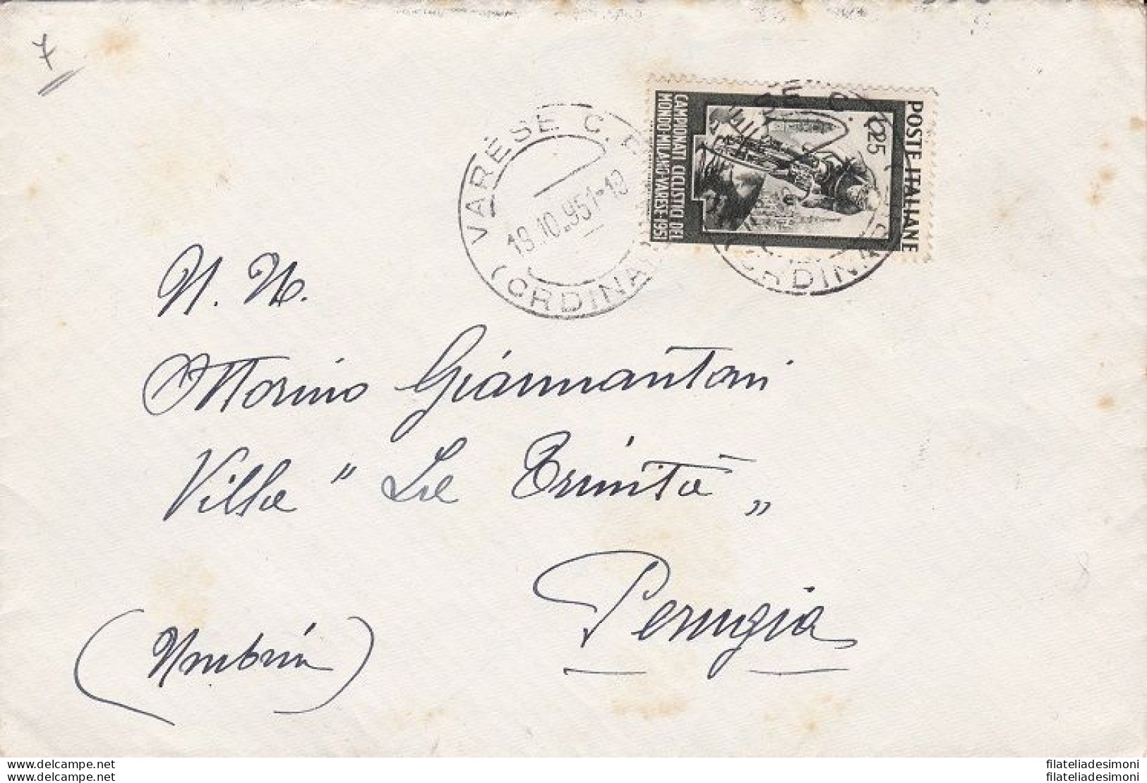 1951 Ciclismo Campionato Mondiale N° 669 Isolato Su Lettera - Europe