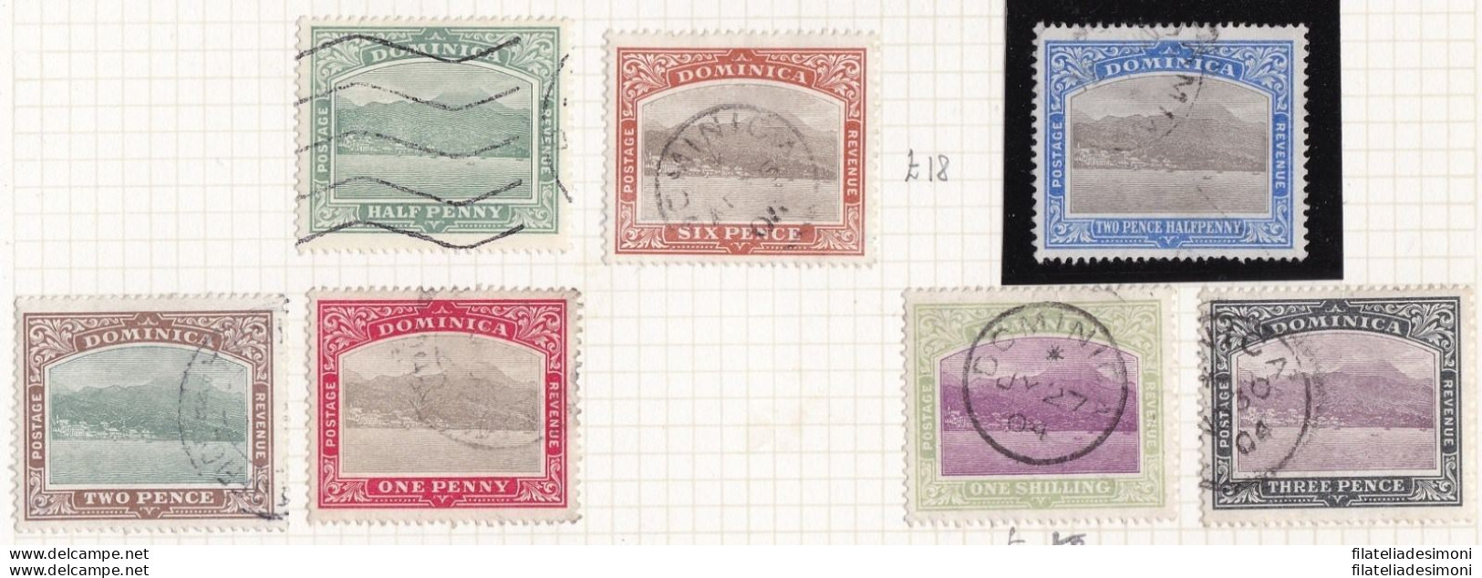 1903-07 DOMINICA - SG N° 27/33  7 Values   USED - Altri & Non Classificati