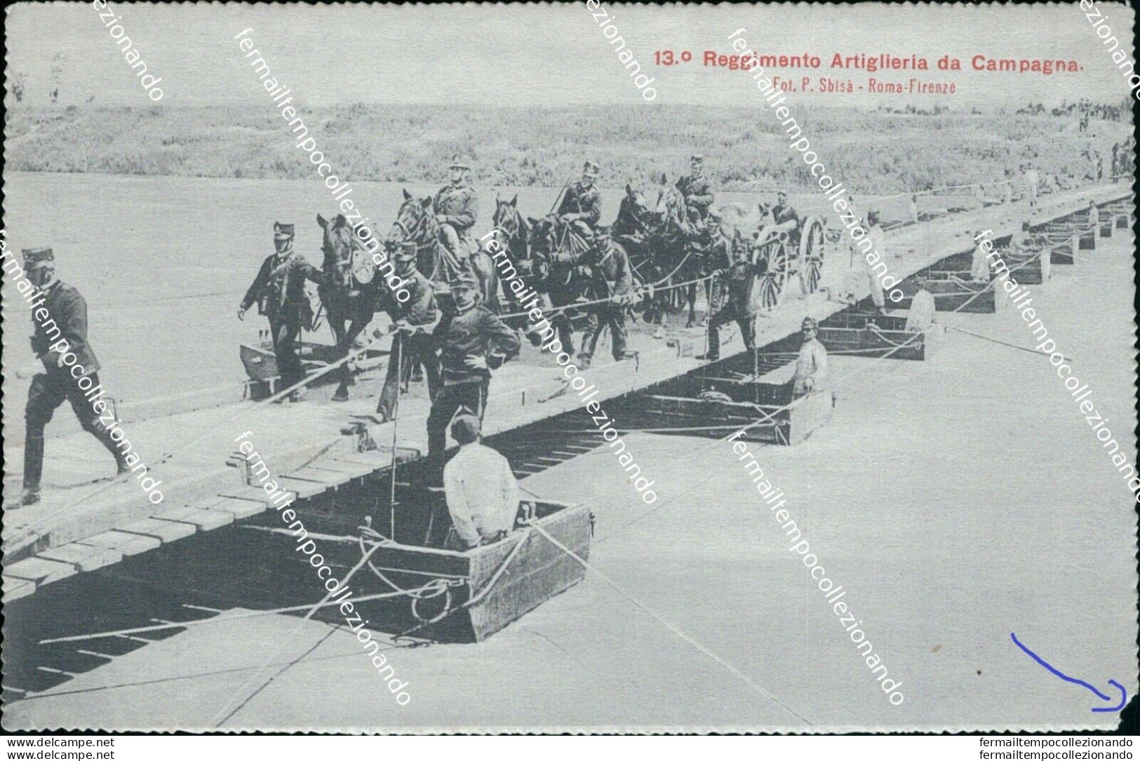 Ca160 Cartolina Militare 13 Reggimento Artiglieria Da Campagna Www1 1guerra - Regimientos