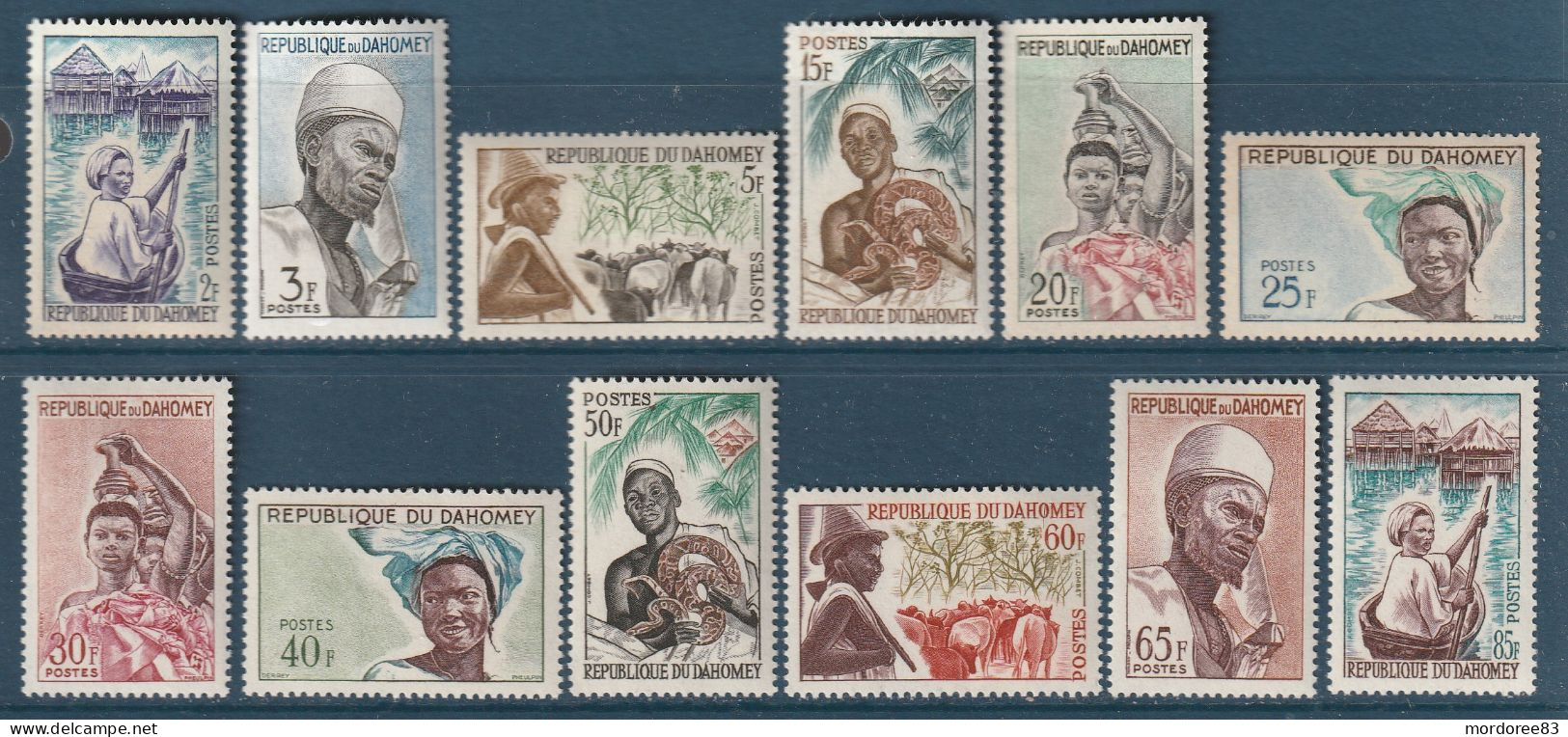 DAHOMEY TYPES LOCAUX YT 179 A 190 NEUF** MNH - Bénin – Dahomey (1960-...)