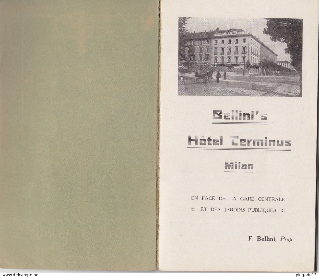 Fixe Livret Plus De 80 Pages Hôtel Terminus Milan Renseignements Tramways Chemin De Fer Région Publicités ... - Tourism