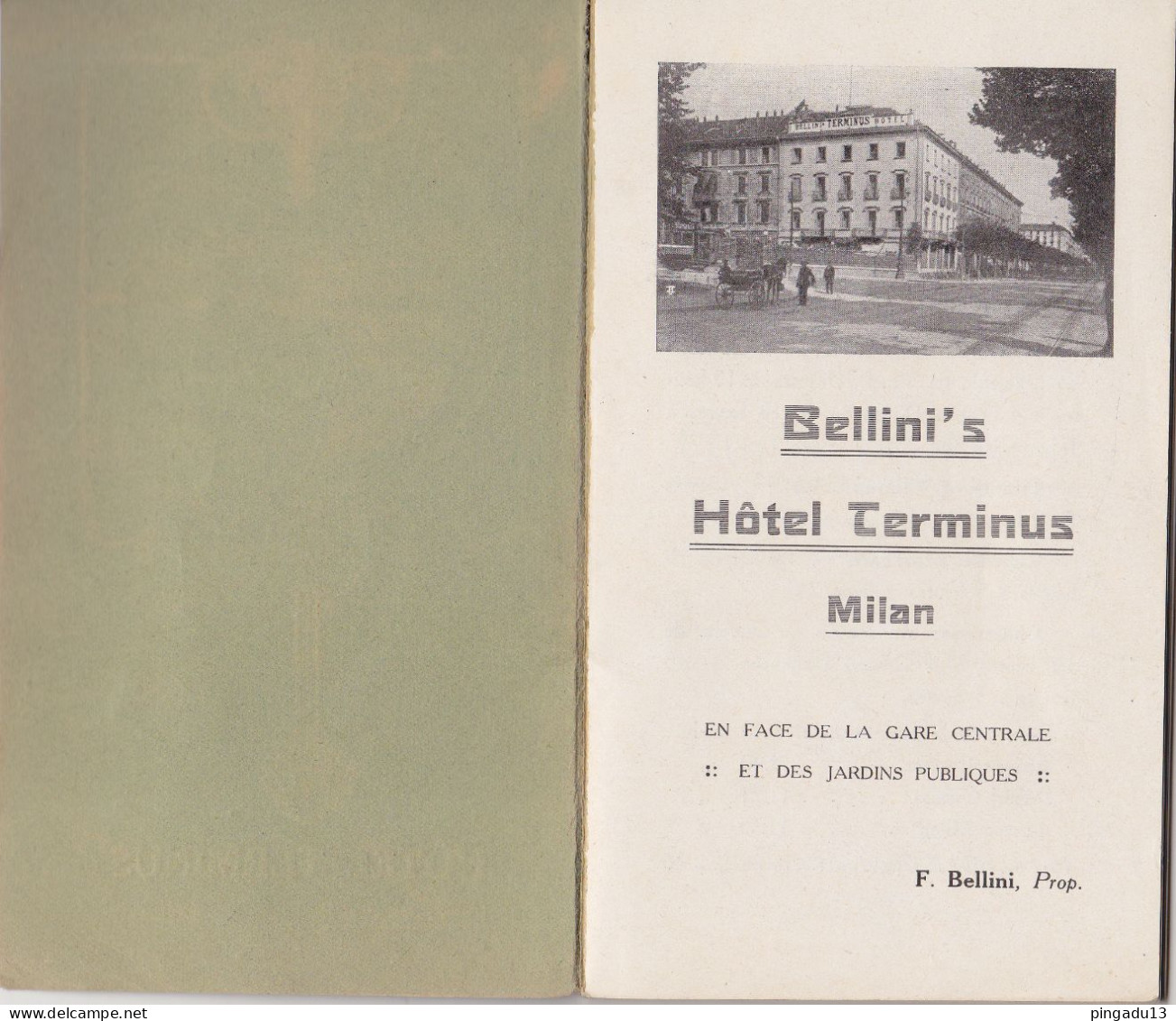 Fixe Livret Plus De 80 Pages Hôtel Terminus Milan Renseignements Tramways Chemin De Fer Région Publicités ... - Turismo