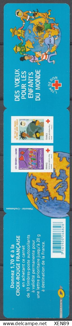 2007 - 2056 - Carnet Croix-Rouge - Sans Bandes Phosphorescentes -- SIGNE CALVES -- - Booklets