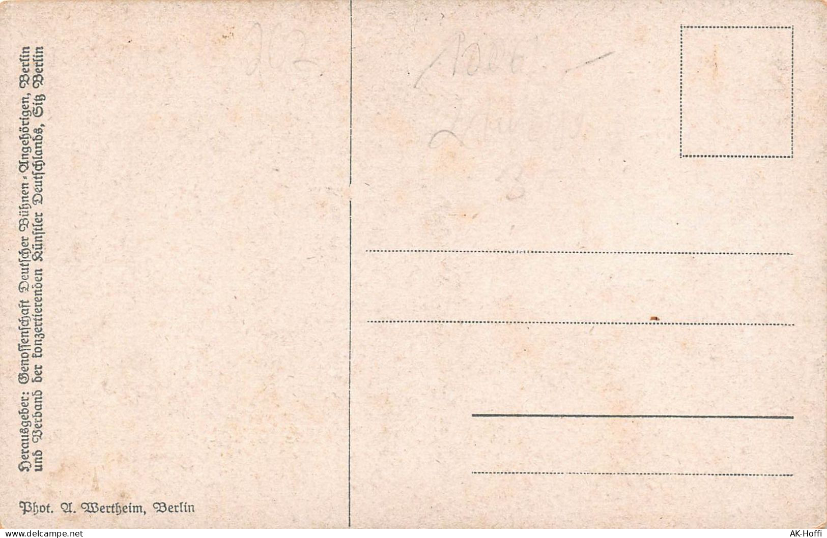 Ansichtskarte Albert Patry Autogrammkarte - Herausgeber: Genossenschaft Deutscher Bühnen Angehörigen, Berlin - Berühmt Frauen