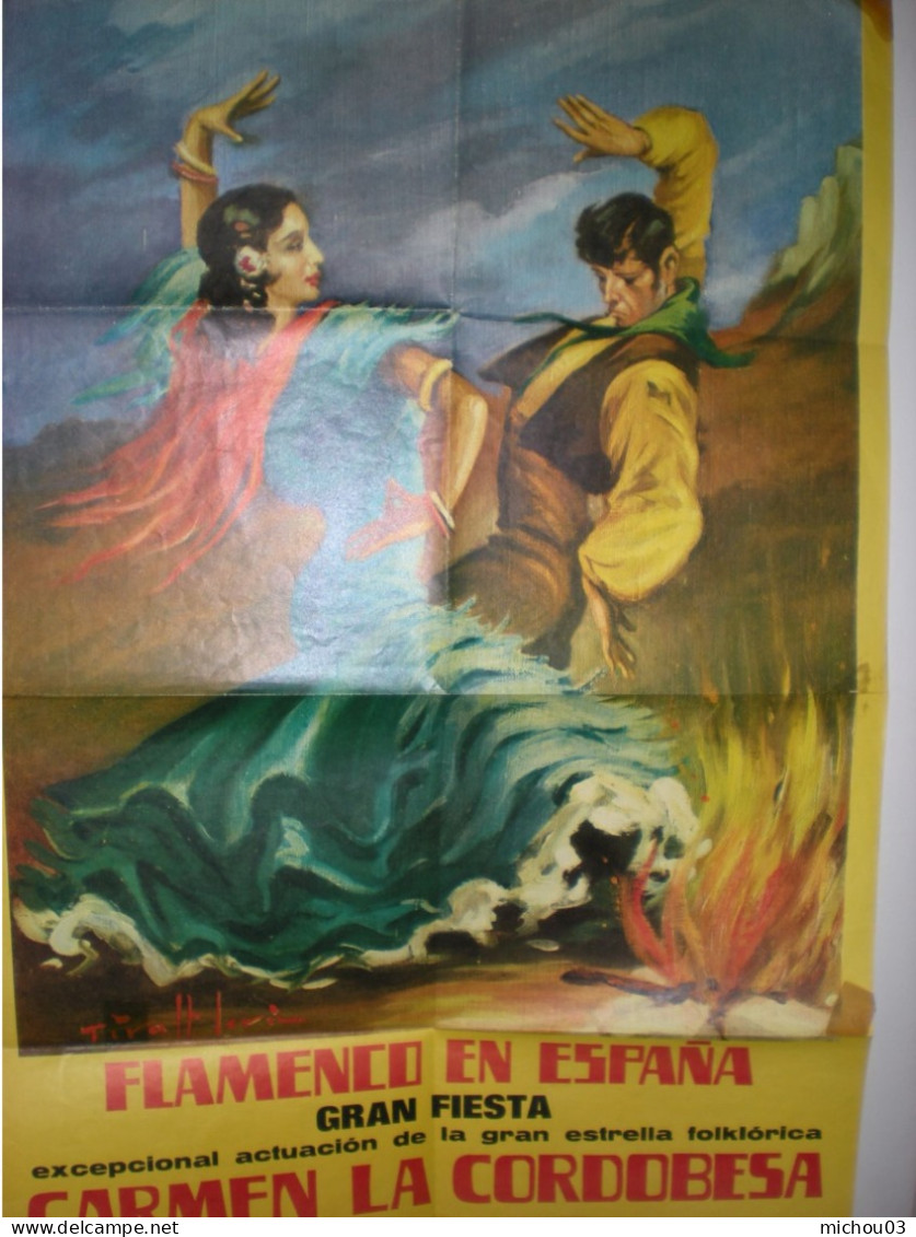 Grande Affiche (870x540) Flamenco En Espagna Année 1971 Carmen La Cordobesa - Plakate