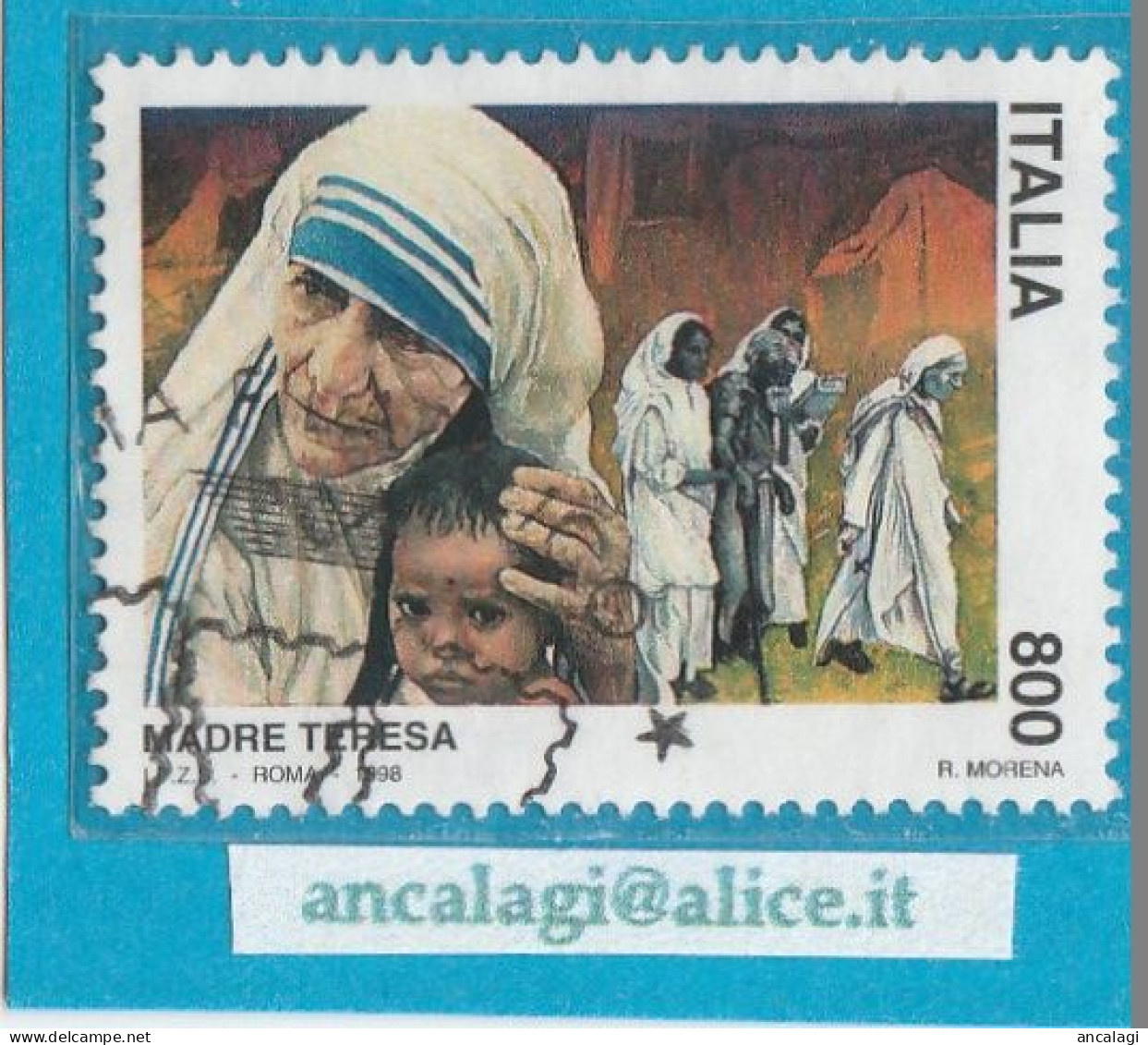 USATI ITALIA 1998 - Ref.0800 "MADRE TERESA" 1 Val. - - 1991-00: Afgestempeld