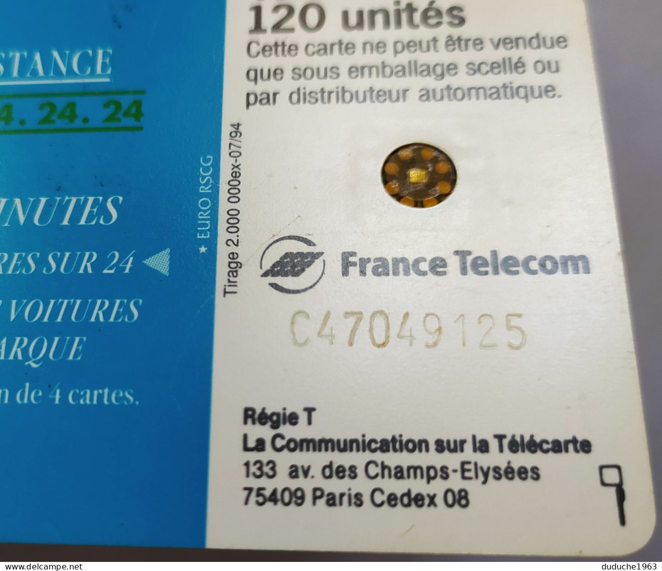 Télécarte France - Peugeot Assistance - Non Classificati