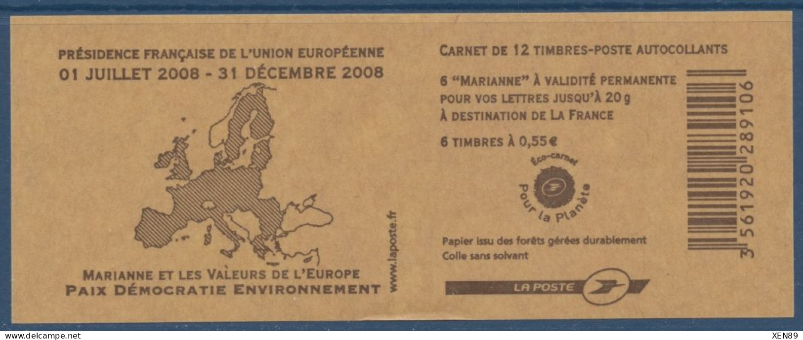 2 CARNETS 1516 - Présidence Française Pour L'Union Européenne -- VARIÉTÉ COUVERTURES -- - Sonstige & Ohne Zuordnung