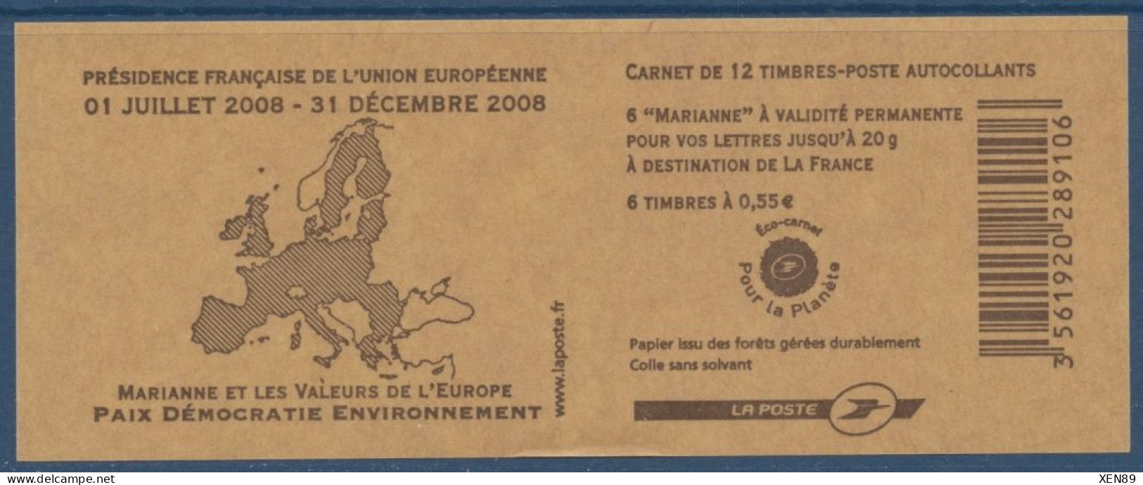 2 CARNETS 1516 - Présidence Française Pour L'Union Européenne -- VARIÉTÉ COUVERTURES -- - Autres & Non Classés