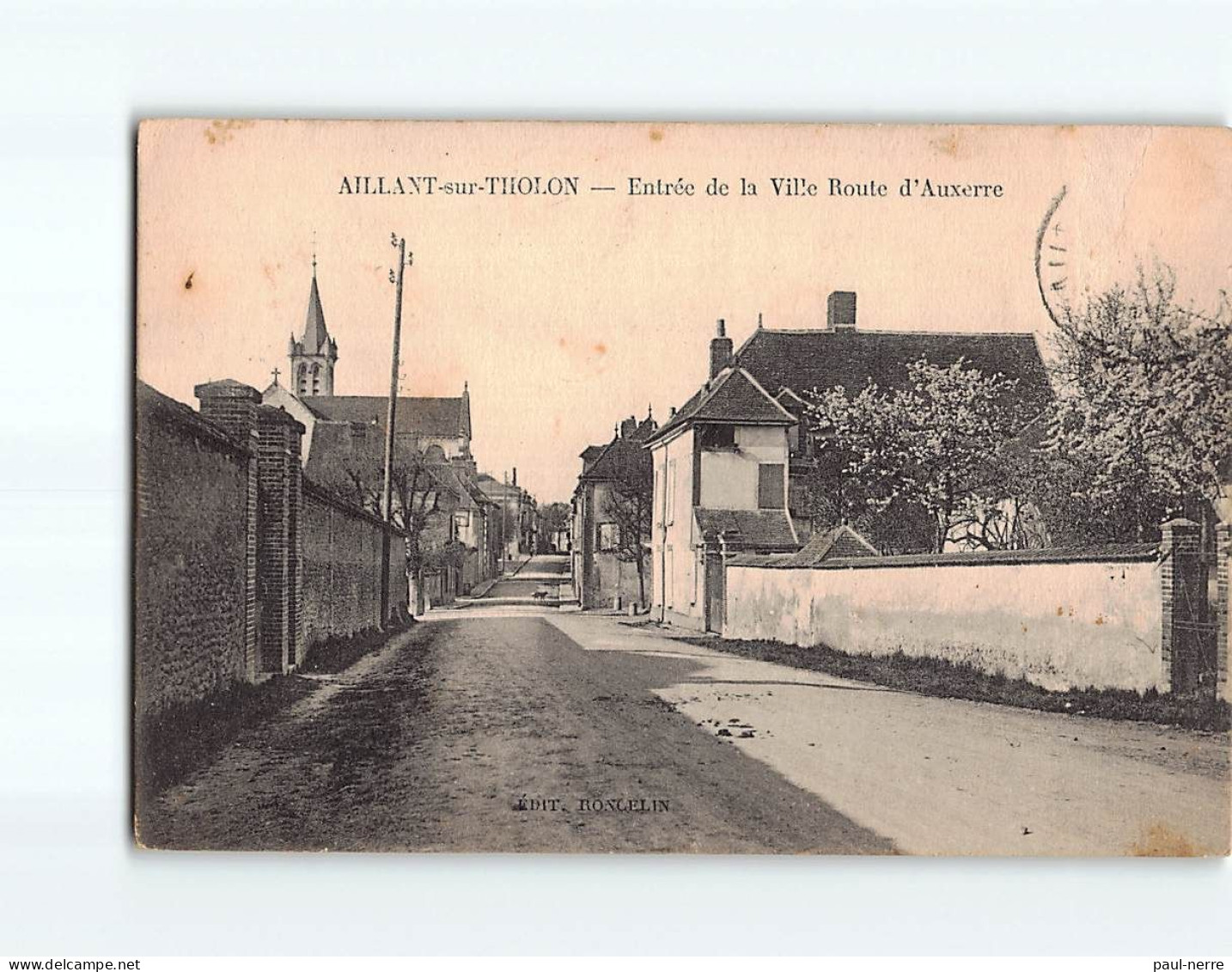 AILLANT SUR THOLON : Entrée De La Ville Route D'Auxerre - Très Bon état - Aillant Sur Tholon