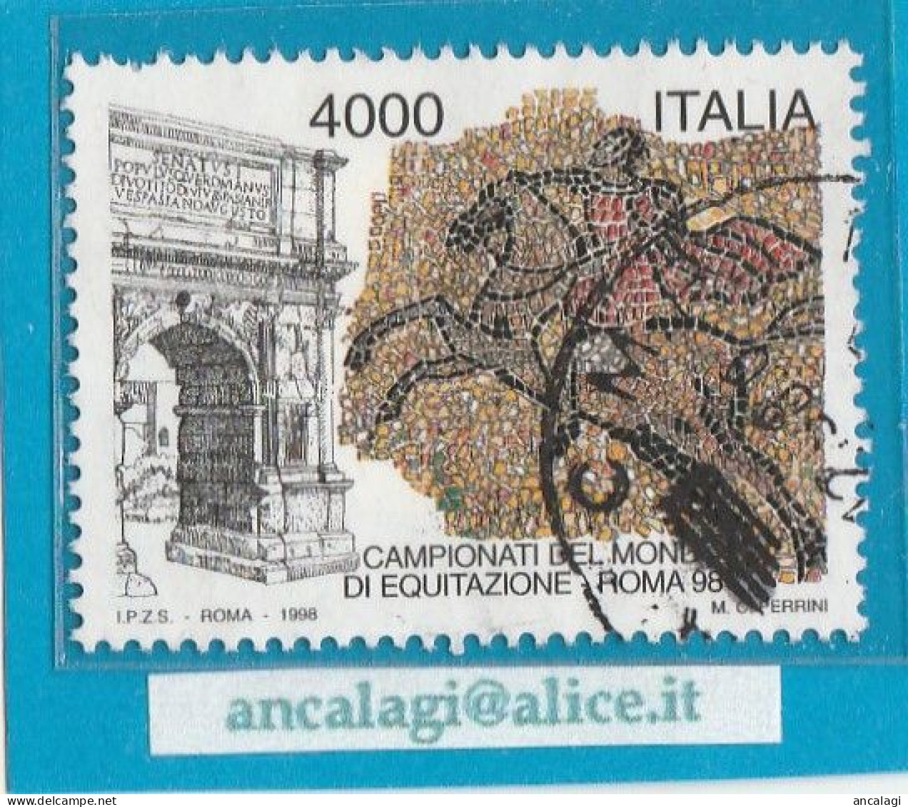 USATI ITALIA 1998 - Ref.0802A "EQUITAZIONE" 1 Val. - - 1991-00: Gebraucht