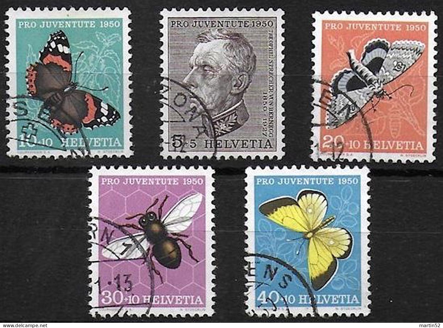 Schweiz Suisse Pro Juventute 1950: Zu WI 133-137 Mi 550-554 Yv 502-506 Mit Eck-Stempel  (Zu CHF 42.00) - Used Stamps