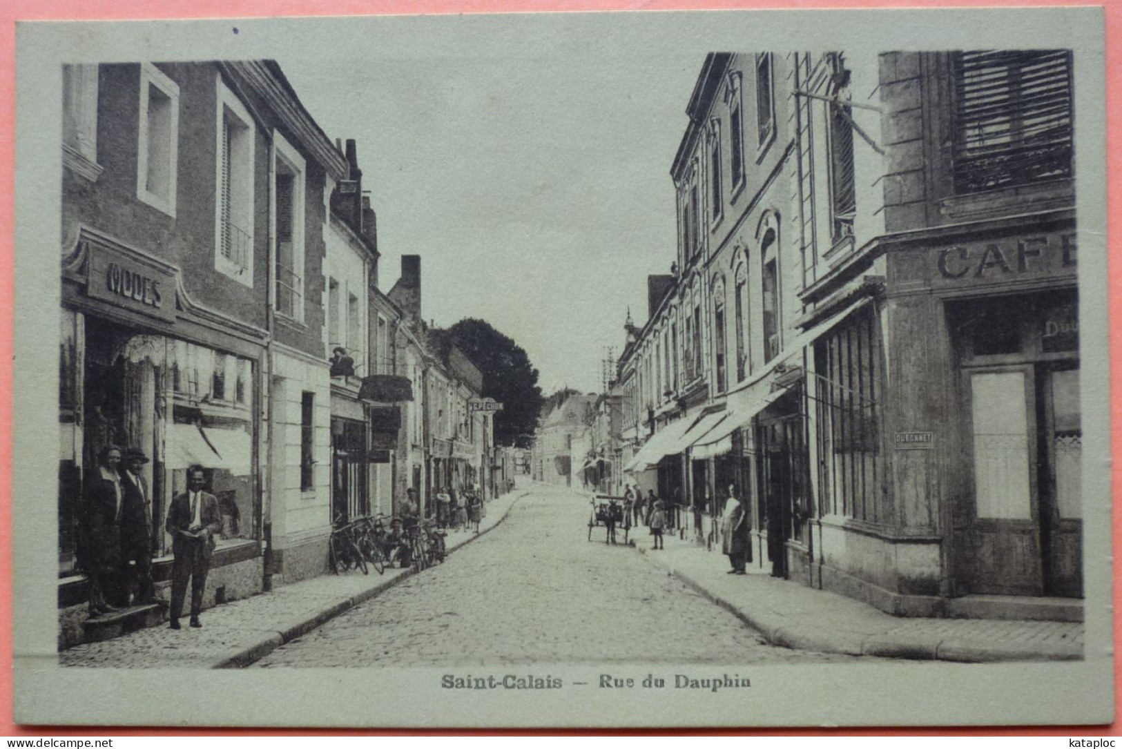 CARTE SAINT CALAIS - 72 - RUE DU DAUPHIN -2 SCANS-17 - Saint Calais