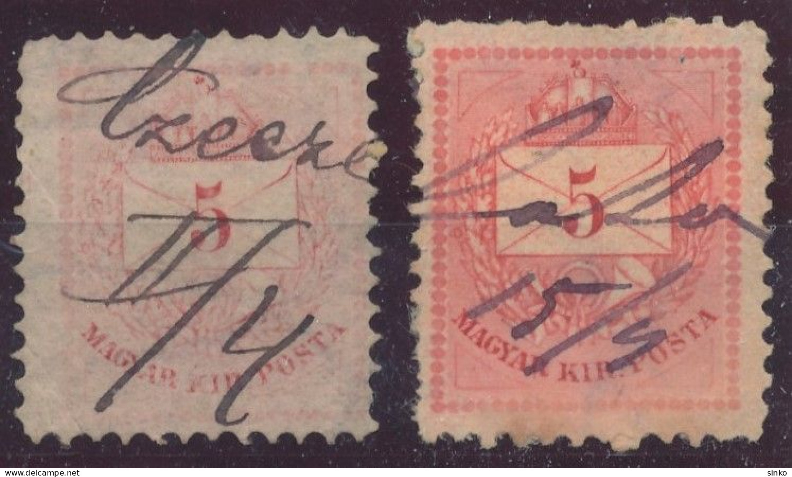 1881. Colour Number Krajcar 5kr Stamps - ...-1867 Prefilatelia