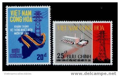 Full Set Of South Vietnam Viet Nam MNH Unissued Electricity Stamps - Vietnam
